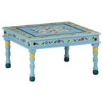 vidaXL Salontafel handbeschilderd massief mangohout, Huis en Inrichting, Tafels | Salontafels, Verzenden, Nieuw