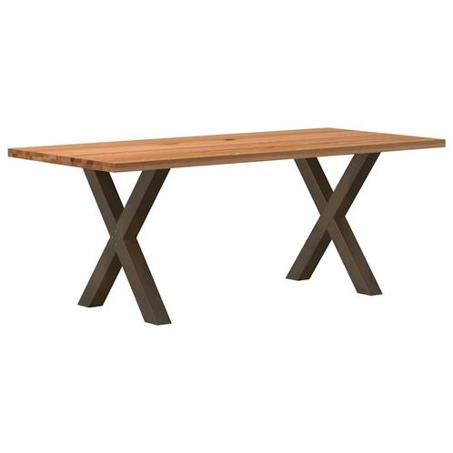 vidaXL Eettafel rechthoekig 200x90x74 cm massief eikenhout, Huis en Inrichting, Tafels | Eettafels, Nieuw, Verzenden