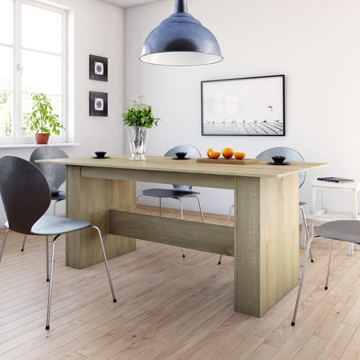 vidaXL Eettafel 180x90x76 cm bewerkt hout sonoma, Maison & Meubles, Tables | Tables à manger, Envoi