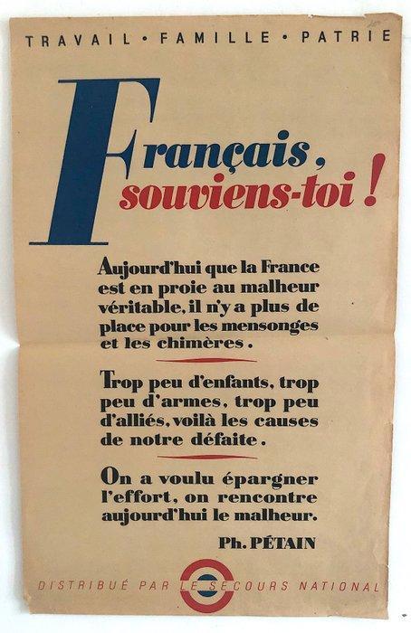 aucun - Secours national - Français souviens-toi ! – Ph, Antiek en Kunst, Kunst | Tekeningen en Fotografie