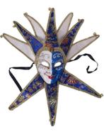 Luxe Blauw Venetiaans masker met volledig gezicht, Ophalen of Verzenden