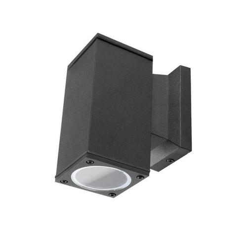 AANBIEDING LED Wandlamp vierkant GU10 fitting Zwart IP65, Huis en Inrichting, Lampen | Wandlampen, Nieuw, Overige materialen, Verzenden