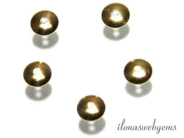 10 stuks Gold filled kralenkapjes ca. 4mm, Hobby & Loisirs créatifs, Fabrication de Perles & Bijoux, Envoi