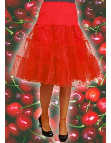 Onderrok tutu tulle luxe rockabilly rood, Ophalen of Verzenden