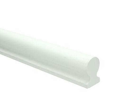 Trapleuning wit gegrond sleutelgat 40x60 mm 350 cm, Doe-het-zelf en Bouw, Ladders en Trappen, Ophalen of Verzenden