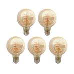 AANBIEDING Voordeelpak 5 stuks LED Filament Globe lamp amber, Verzenden