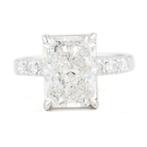 Ring - 14 karaat Witgoud -  5.28ct. tw. Diamant (Lab-grown), Handtassen en Accessoires, Ringen, Nieuw