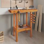 vidaXL Werkbank met bankschroeven 92x48x83 cm massief, Doe-het-zelf en Bouw, Verzenden, Nieuw