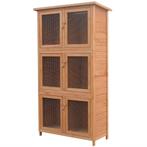 vidaXL Dierenhok 6 kamers hout, Dieren en Toebehoren, Verzenden, Nieuw