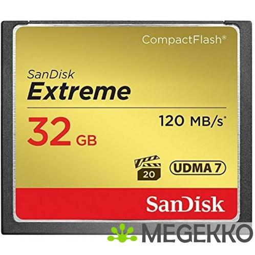 SanDisk Extreme 32GB CompactFlash Geheugenkaart, Computers en Software, Overige Computers en Software, Nieuw, Verzenden
