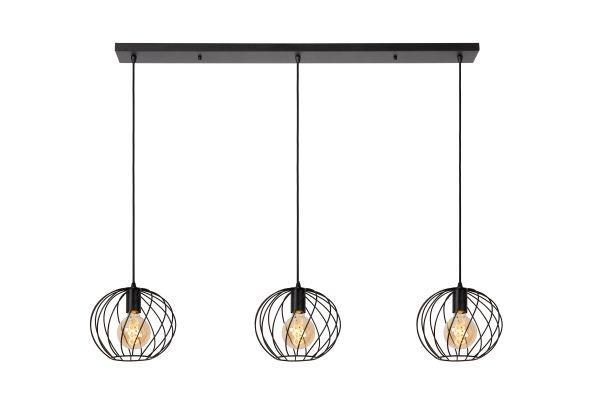 Hanglamp Lucide DANZA -  - 3xE27 - Zwart -, Huis en Inrichting, Lampen | Hanglampen, Nieuw, Verzenden