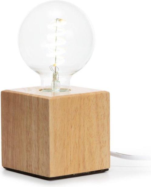 Tweedekans | Lampvoet, kubus, kabel met schakelaar, E27, 60, Huis en Inrichting, Lampen | Tafellampen, Ophalen of Verzenden