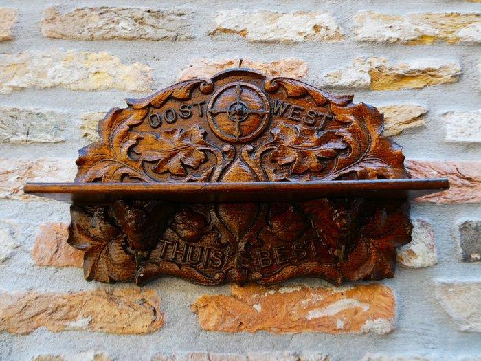 Porte-manteau - Porte-clés avec proverbe Oost West Thuis, Antiek en Kunst, Curiosa en Brocante
