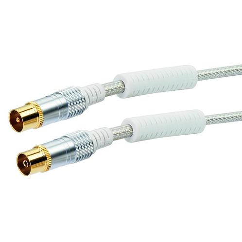Schwaiger antennekabel 15 meter - 110 dB - wit - KVKHD150, Doe-het-zelf en Bouw, Elektriciteit en Kabels, Verzenden