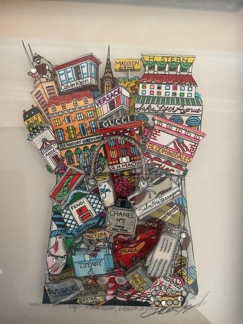 Charles Fazzino (1955) - Up Madison, Down Fifth, Antiek en Kunst, Antiek | Overige Antiek