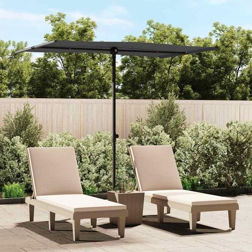 vidaXL Parasol met aluminium paal 2x1,5 m antracietkleurig, Tuin en Terras, Parasols, Nieuw, Verzenden