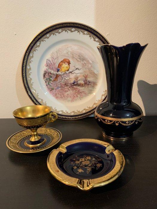 Limoges - Vaas - Porselein - versierd met 22k goud, Antiek en Kunst, Antiek | Glaswerk en Kristal
