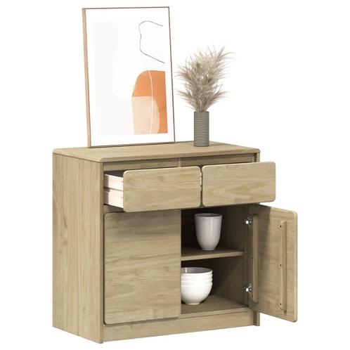vidaXL Dressoir SAUDA 80x43x75,5 cm massief grenenhout, Huis en Inrichting, Kasten | Dressoirs, Nieuw, Verzenden