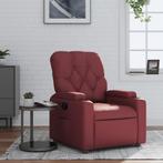 Verstelbare Fauteuil Kunstleer Wijnrood | Retour Deal 59%, Huis en Inrichting, Fauteuils, Verzenden, Nieuw, 75 tot 100 cm, 75 tot 100 cm