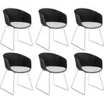 tectake Kunststof eetkamerstoel Logart, gestoffeerd - Set va, Huis en Inrichting, Verzenden, Nieuw