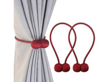 Veiling - Gordijnmagneten set van 2 - rood beschikbaar voor biedingen