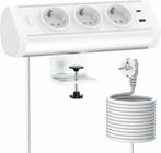 Aluminium Tafelstopcontact met USB voor Thuis & Kantoor, Wit, Doe-het-zelf en Bouw, Nieuw, Verzenden