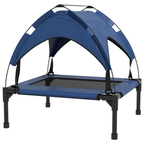TRUUSK Verhoogd Hondenbed met Baldakijn - Donkerblauw Oxford, Dieren en Toebehoren, Honden-accessoires, Verzenden