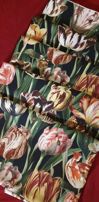 Aanbieding! Art Nouveau stoffen met tulpen - 300x280cm -, Antiek en Kunst, Antiek | Tapijten, Tafelkleden en Textiel