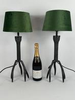 Flamant - Tafellamp (2) - Een lamp met hertengeweien. -, Antiquités & Art, Curiosités & Brocante