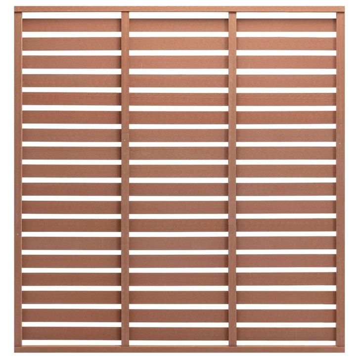 vidaXL Schuttingpaneel 180x180 cm HKC bruin, Tuin en Terras, Tuinhekken en Hekwerk, Nieuw, Verzenden