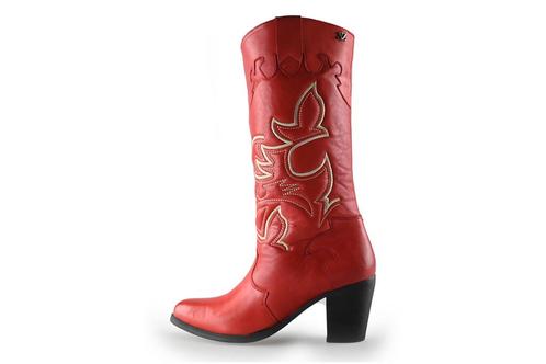 Lazamani Cowboy laarzen in maat 38 Rood | 5% extra korting, Kleding | Dames, Schoenen, Rood, Zo goed als nieuw, Verzenden