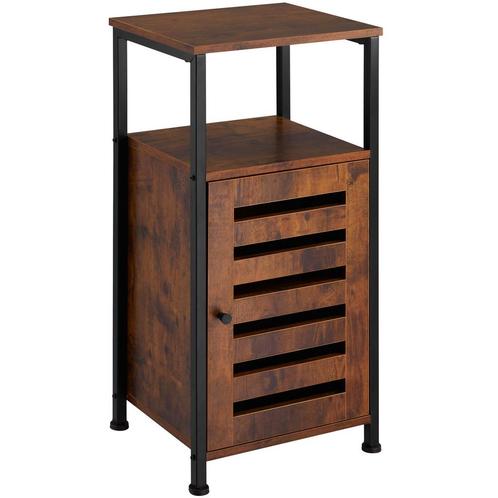 Bijzetkast Durham 38,5x31,5x81cm - Industrieel hout donker,, Maison & Meubles, Tables | Tables d'appoint, Envoi