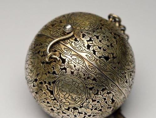 Brûleur dencens - Argent - Globe sphérique, testé pour, Antiek en Kunst, Antiek | Zilver en Goud