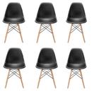 Milano design stoel - zwart - 6 delige set - keuken - huiska