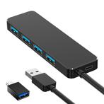 Strex USB 3.0 Hub - USB Splitter - 4 Poorten - 5Gbps - 35CM, Nieuw, Verzenden