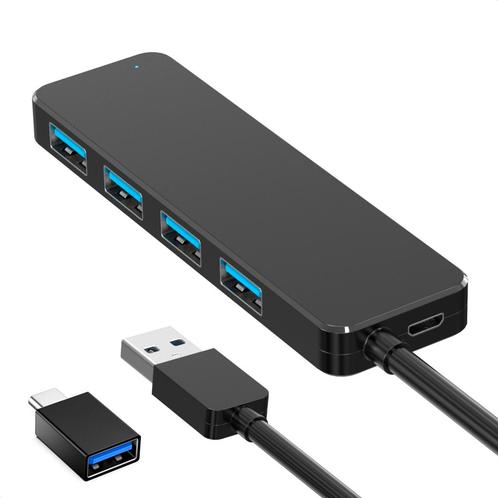 Strex USB 3.0 Hub - USB Splitter - 4 Poorten - 5Gbps - 35CM, Computers en Software, Dockingstations, Verzenden