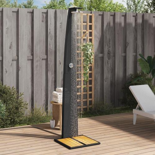 vidaXL Buitendouche 55x60x224 cm poly rattan en acaciahout, Tuin en Terras, Zwembaden, Nieuw, Verzenden