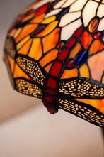 Lamp - Tiffany style - dragonfly - Messing, Glas, Antiek en Kunst