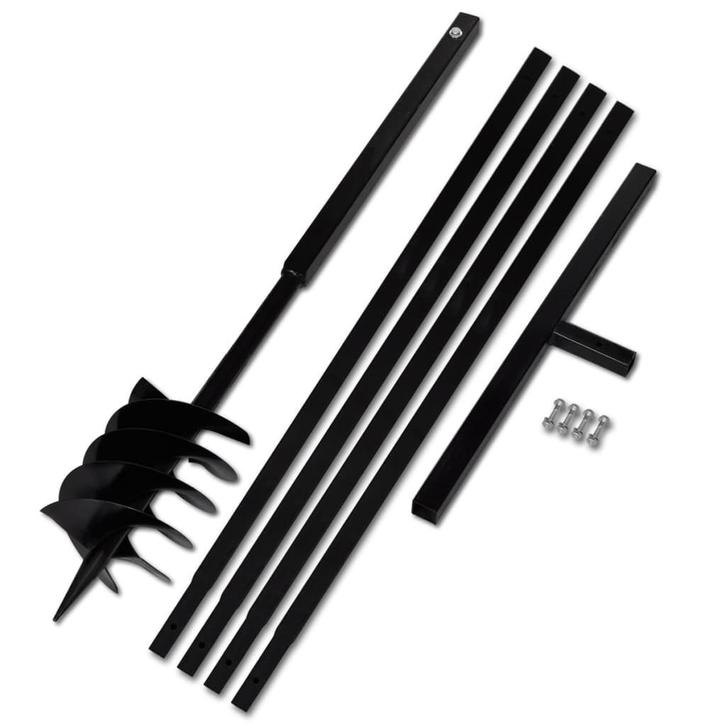 vidaXL Grondboor met handvat 180 mm en verlengstukken 5 m, Doe-het-zelf en Bouw, Gereedschap | Handgereedschap, Nieuw, Verzenden