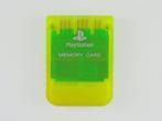 Sony PS1 1MB Memory Card Transparant Geel (PS1 Accessoires), Games en Spelcomputers, Ophalen of Verzenden, Zo goed als nieuw