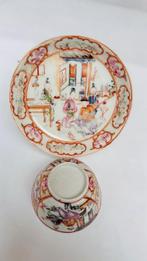 Porseleinen kop en schotel - famille rose - China - Qianlong