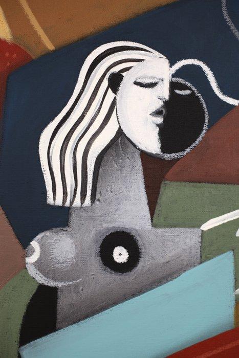 Jone Hopper - Jardin au clair de lune, Antiek en Kunst, Kunst | Schilderijen | Modern