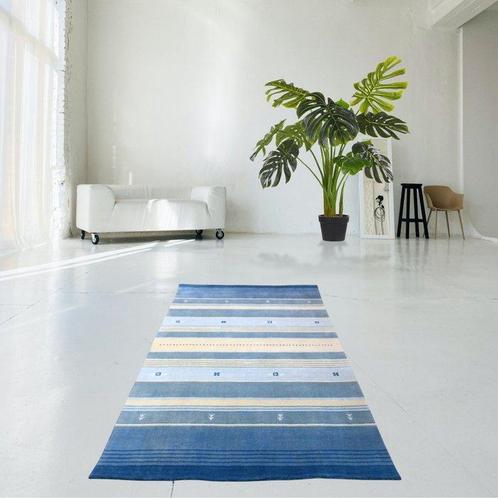 Moderne gestreepte Gabbeh - Vloerkleed - 150 cm - 90 cm -, Antiek en Kunst, Kunst | Designobjecten