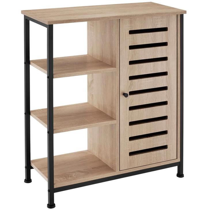 tectake Wandkast 71x32x82cm - Industrieel licht hout, eiken, Tuin en Terras, Bloembakken en Plantenbakken, Verzenden