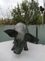 sculptuur, Standing pig - 35 cm - Brons, Antiek en Kunst