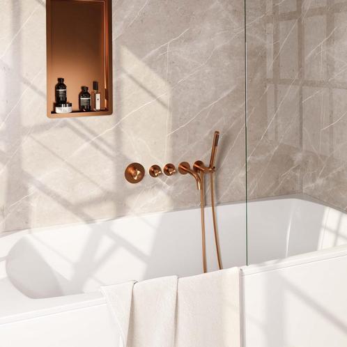 Inbouwthermostaat set Brauer Carving Met Rozetten Incl, Doe-het-zelf en Bouw, Sanitair, Kraan, Nieuw, Ophalen of Verzenden
