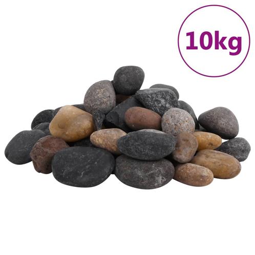 vidaXL Kiezelstenen gepolijst 5-8 cm 10 kg meerkleurig, Dieren en Toebehoren, Vissen | Aquaria en Toebehoren, Nieuw, Verzenden