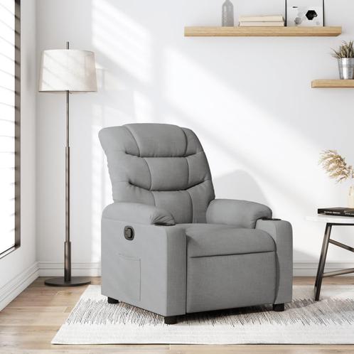 vidaXL Fauteuil inclinable Gris clair Tissu, Maison & Meubles, Fauteuils, Neuf, Envoi