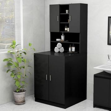 vidaXL Wasmachinekast 70,5x25,5x90 cm zwart, Elektronische apparatuur, Wasmachines, Verzenden, Nieuw
