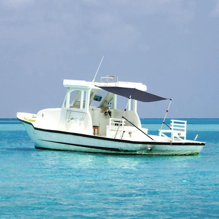 vidaXL Schaduwdoek T-top 170x208x(115-183) cm marineblauw, Watersport en Boten, Bootonderdelen, Nieuw, Verzenden